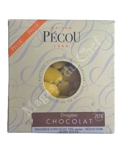 Dragées chocolat jaune soleil