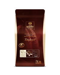 Chocolat couverture blanc Zephyr Barry 34% cacao pistoles 1kg
