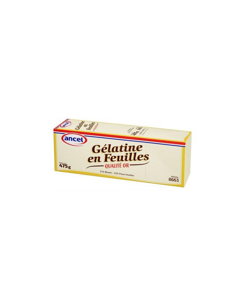 Feuilles de gélatine qualité or 475 gr