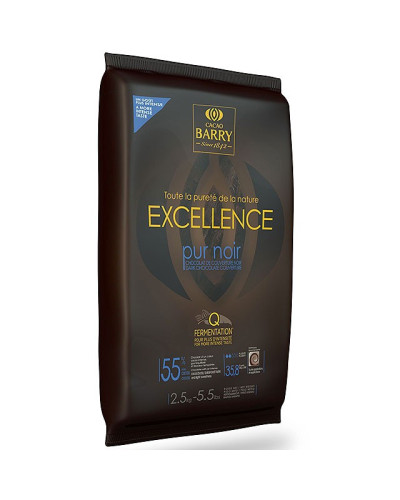 Chocolat noir 55% Barry couverture cacao plaque 2.5Kg