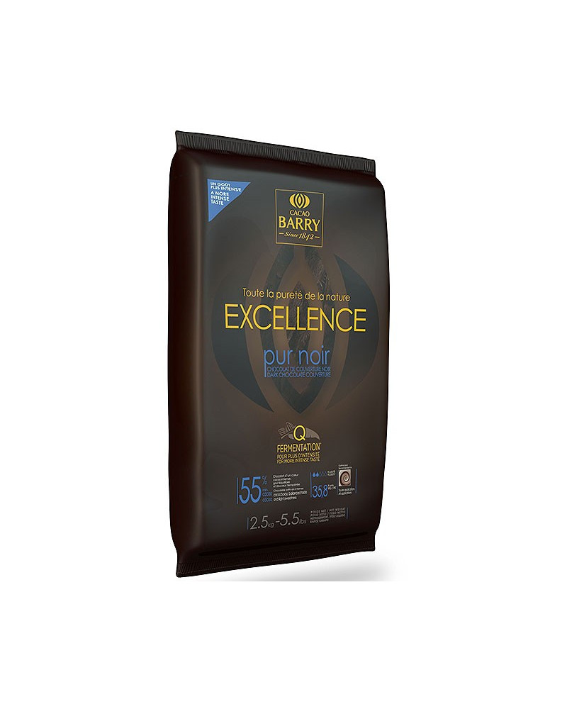 Chocolat noir 55% Barry couverture cacao plaque 2.5Kg