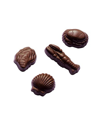 Moule pour friture en chocolat coquillages et crustacés