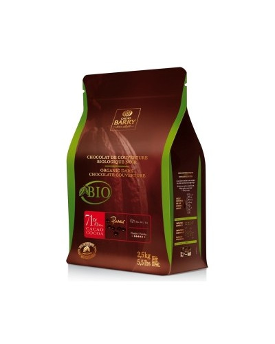 Chocolat couverture noir Barry 71% cacao pistoles 2,5kg