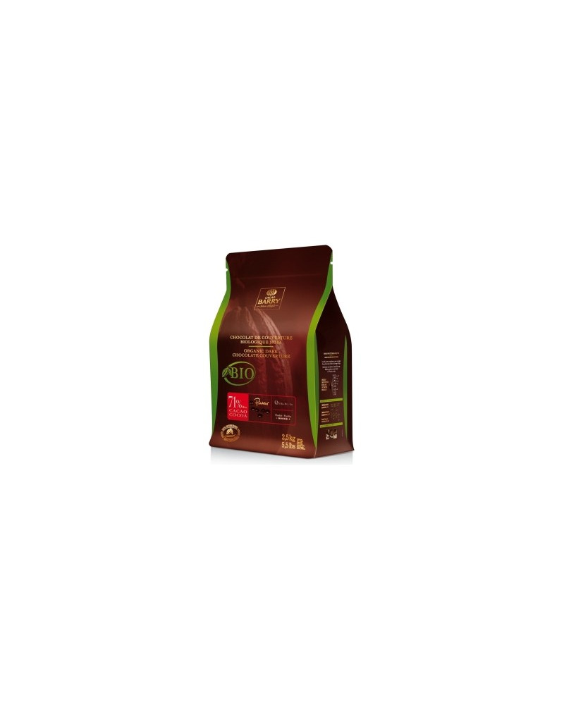 Chocolat couverture noir Barry 71% cacao pistoles 2,5kg