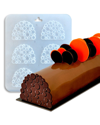 Moule pour chocolat embout de bûche Rondins