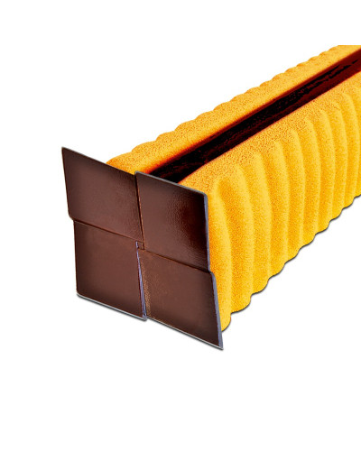 Moule pour chocolat embout de bûche Carrés