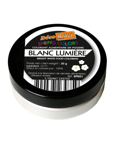 Colorant en poudre Blanc Lumière (20gr) Déco Relief