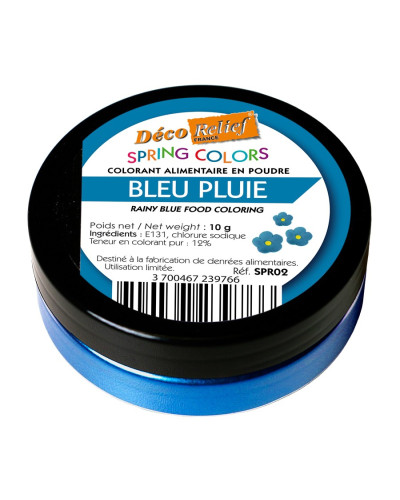 Colorant en poudre Bleu Pluie (10gr) Déco Relief