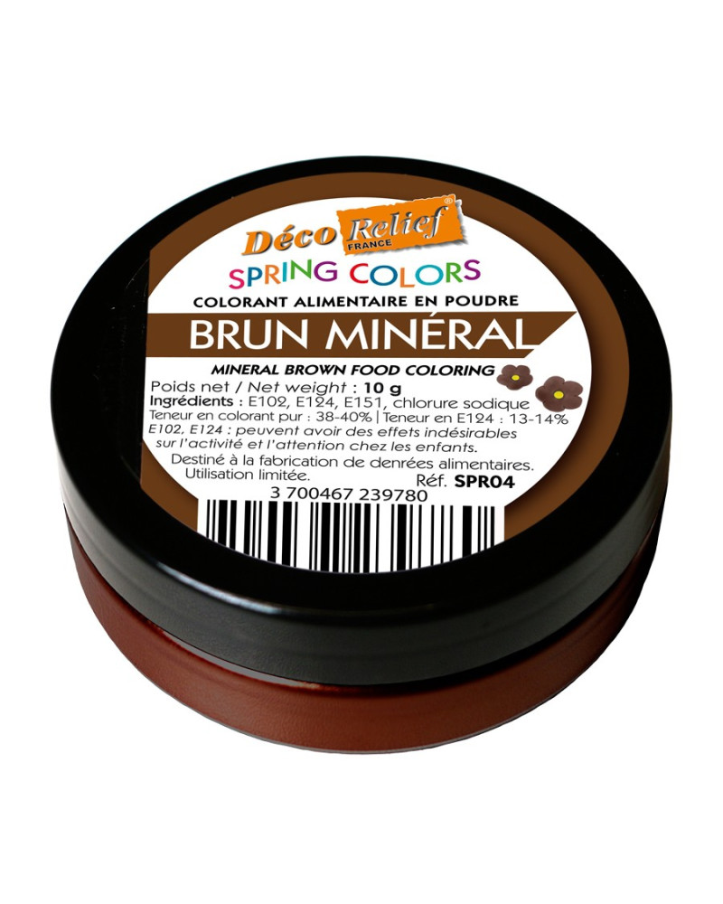 Colorant En Poudre Brun Minéral Déco Relief (pot De 10gr
