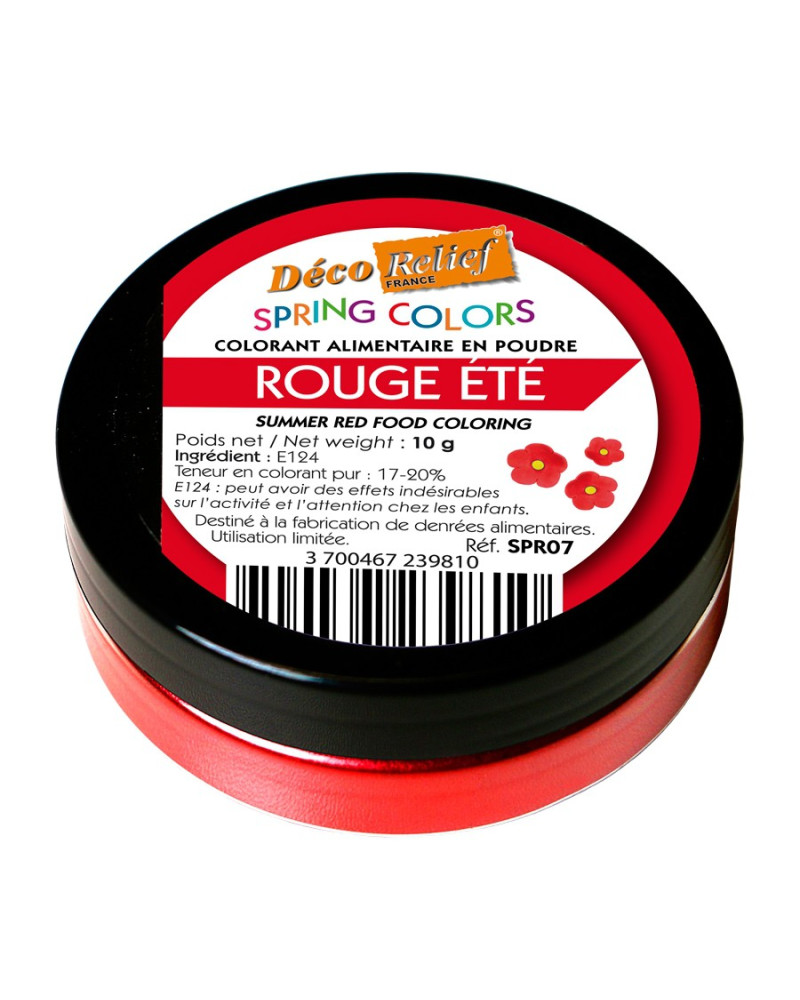 Colorant alimentaire en poudre rouge framboise - hydrosoluble - 10