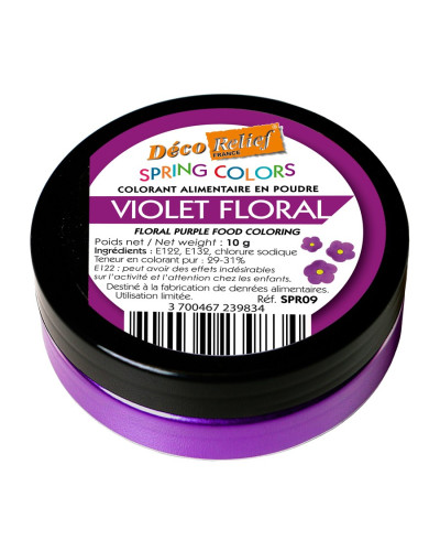 Colorant en poudre Violet Floral (10gr) Déco Relief