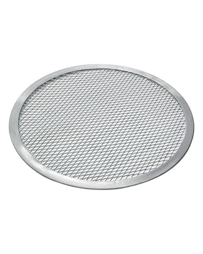 Grille à pizza ronde aluminium bordée