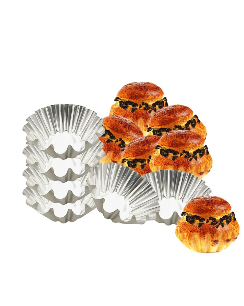 Unité de brioche 10 côtes professionnels à 100 mm de diamétre (1 seul moule)  : : Cuisine et Maison