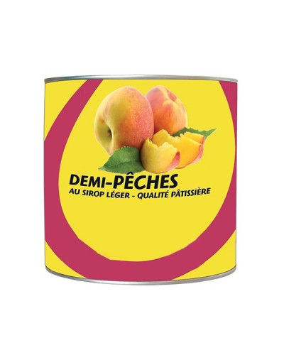 Demi pêches au sirop conserve