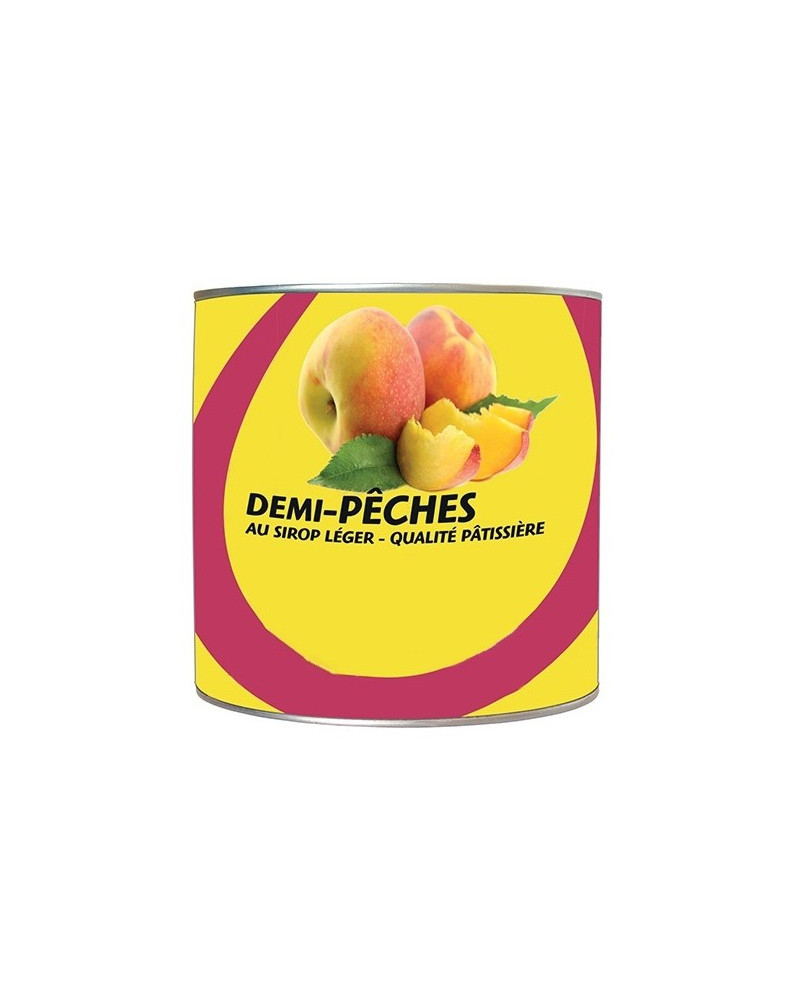 Demi pêches au sirop conserve