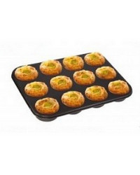 Plaque 12 mini muffins en papier Nordia (Lot de 3)