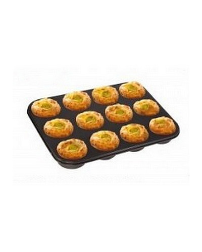 Plaque 12 mini muffins en papier Nordia (Lot de 3)