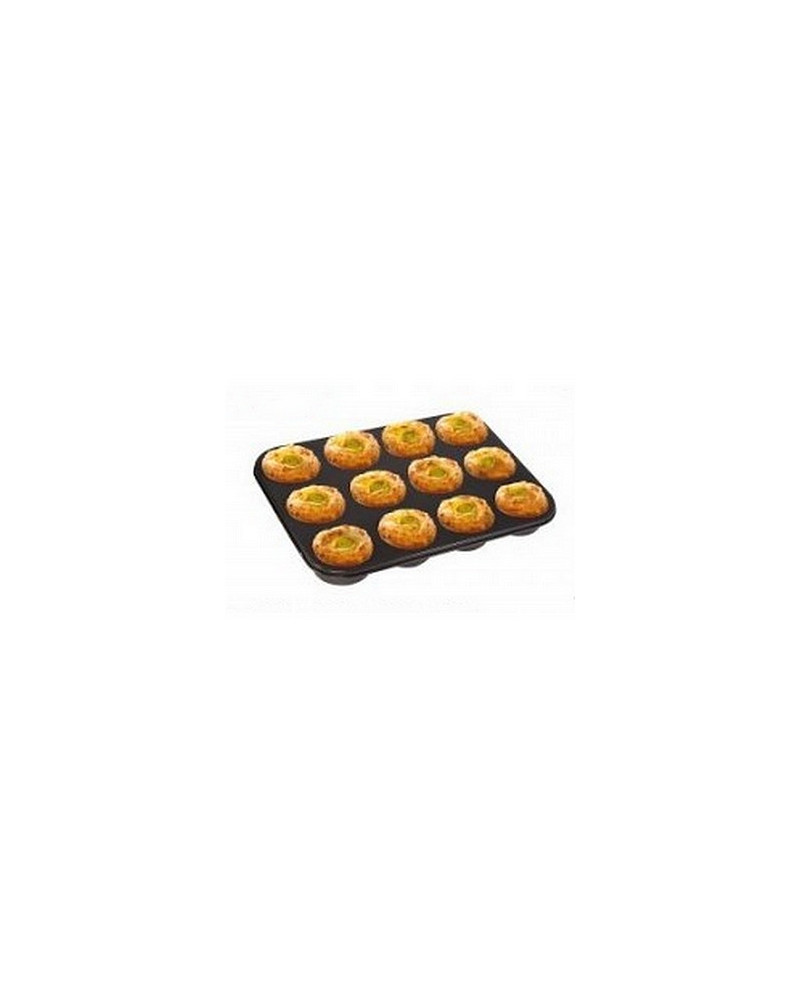 Plaque 12 mini muffins en papier Nordia (Lot de 3)