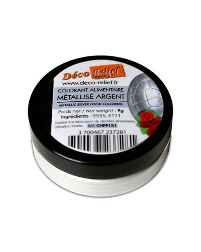 Colorant métallisé argent (9gr) Déco Relief