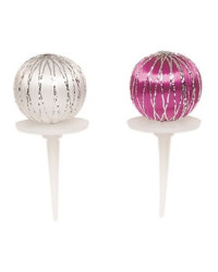 Assortiment décors de Noël pour bûche x10