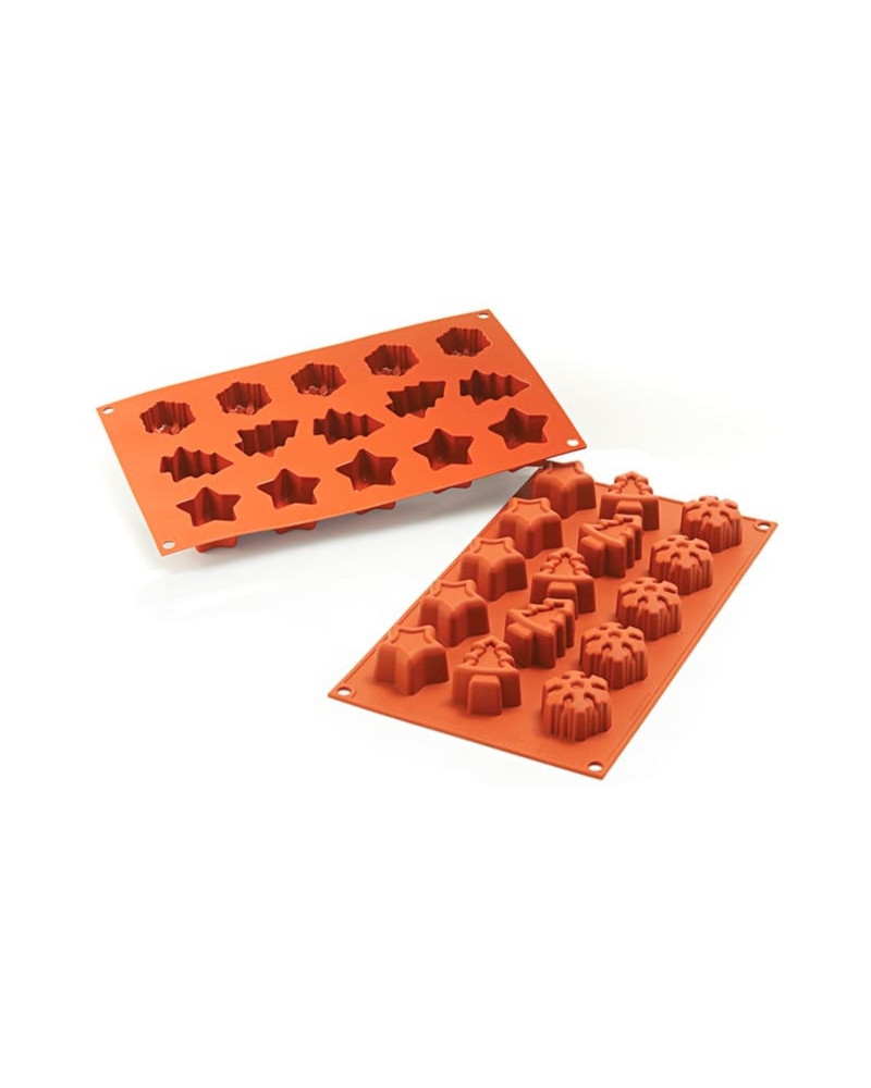 Moule en silicone 15 sujets de Noël