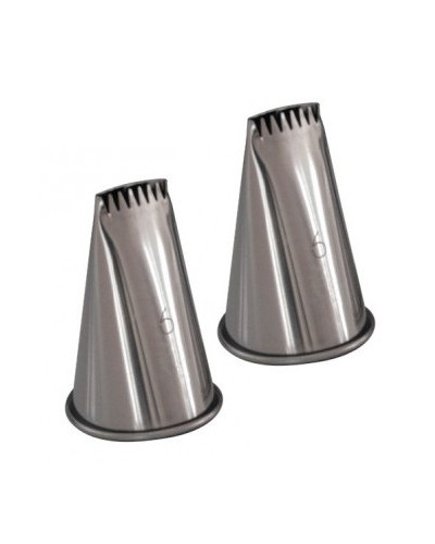 Lot 2 douilles bûche 6 dents inox