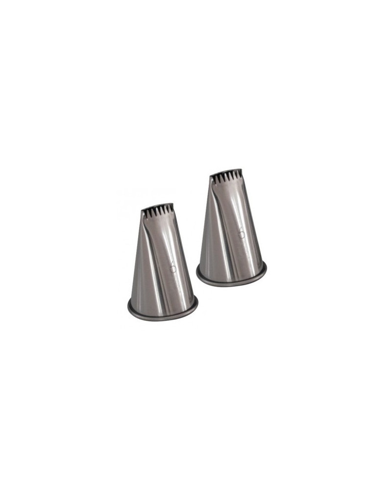 Lot 2 douilles bûche 6 dents inox