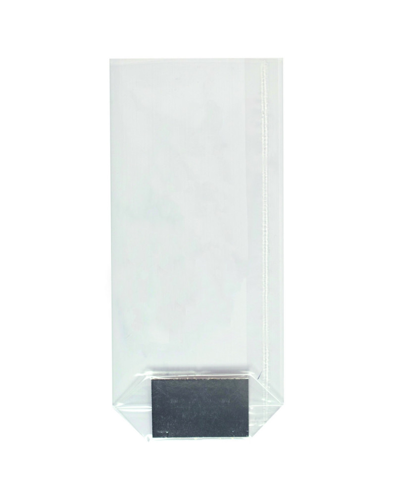 Sachets fond carton argent 100X220mm  x100