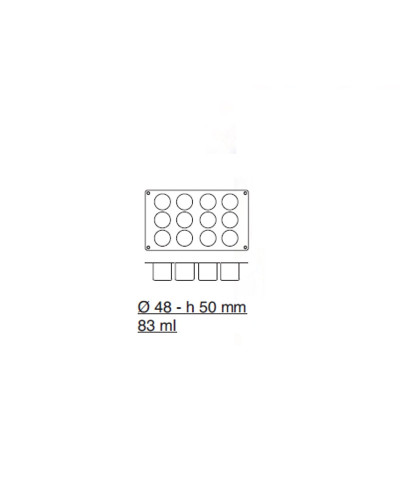 Moule silicone cylindre 12 empreintes