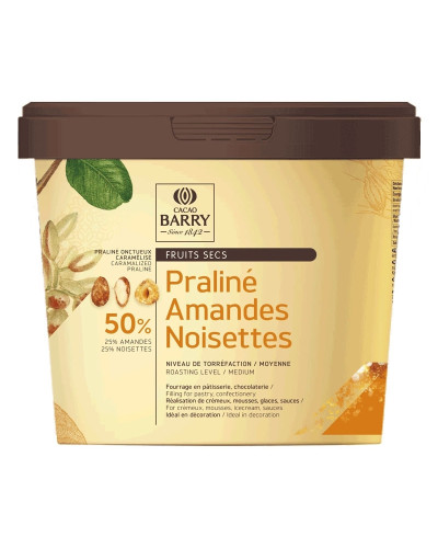 Praliné onctueux amandes noisettes Barry 1kg