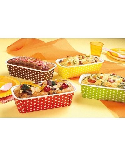 Moules à cake en carton Nordia (lot de 4)