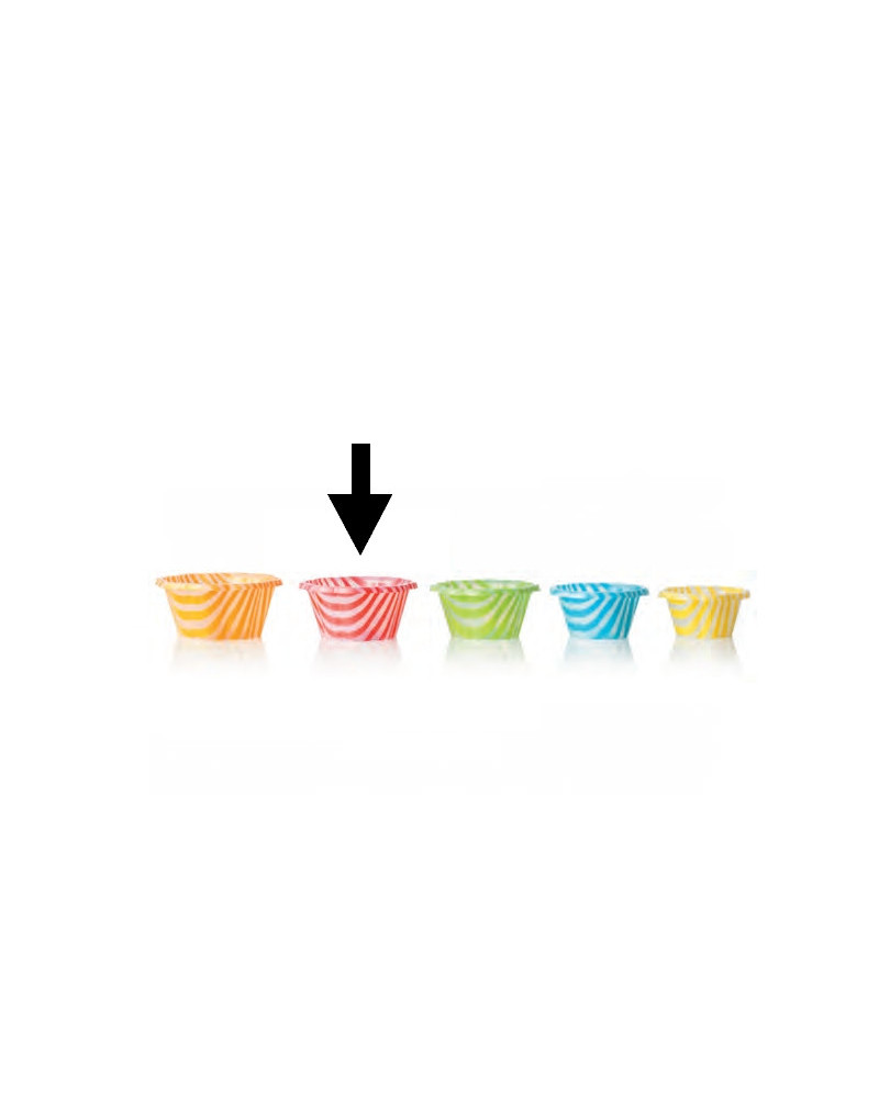 Pots à glace en plastique rouge x 100
