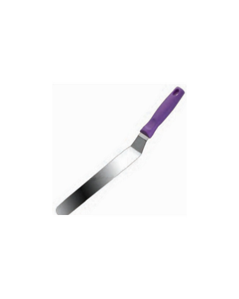 Spatule coudée inox manche violet