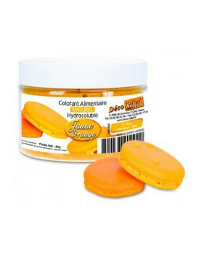 Colorant naturel jaune orange Déco Relief en pot de 50 gr