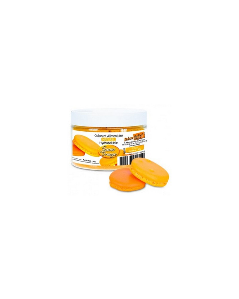 Colorant naturel jaune orange Déco Relief en pot de 50 gr