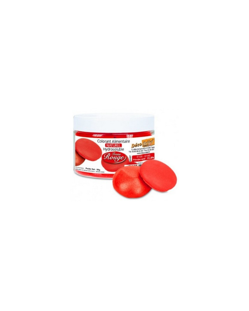 Colorant naturel rouge fraise Déco Relief en pot de 50 gr