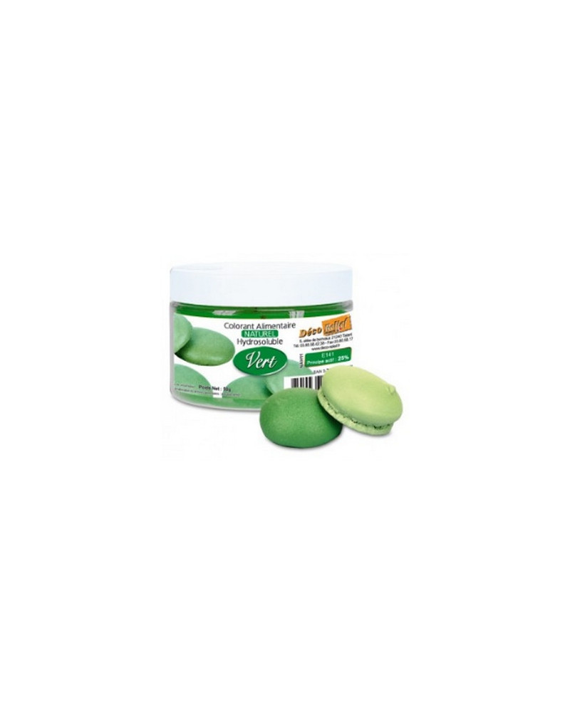 Colorant alimentaire en poudre vert chlorophylle - hydrosoluble