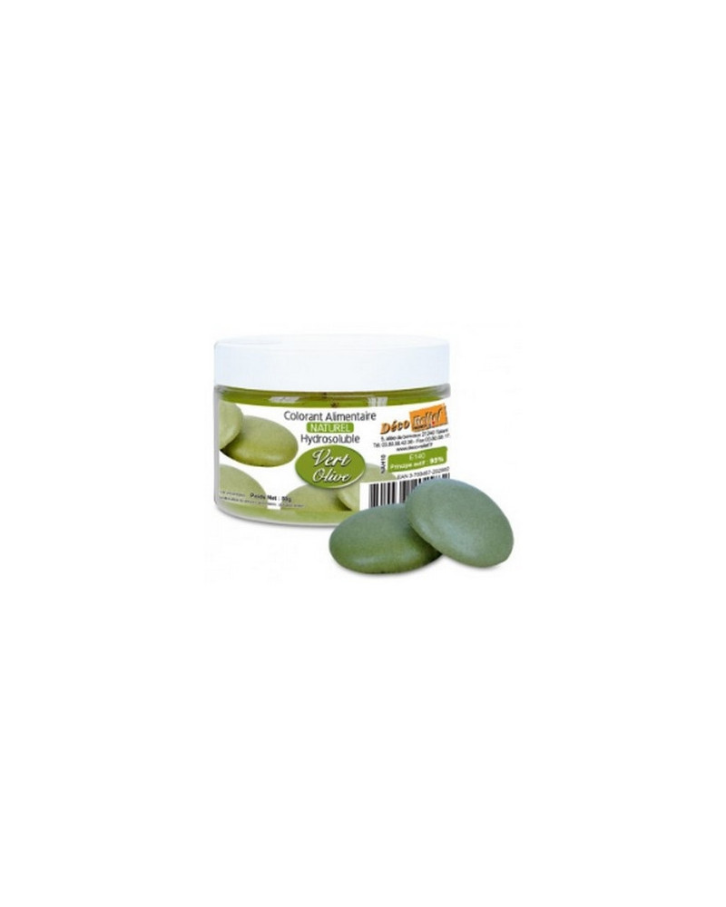 Colorant naturel vert olive Déco Relief en pot de 50 gr