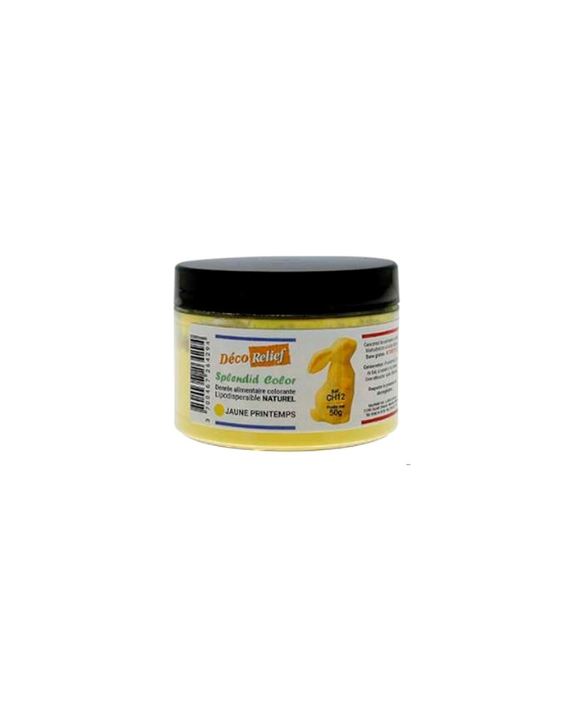 Colorant naturel liposoluble jaune printemps Déco Relief en pot de 50gr