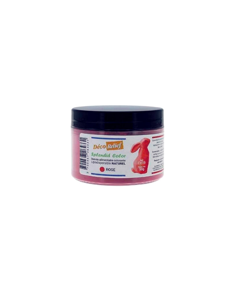 Colorant naturel liposoluble rose Déco Relief (pot de 50gr)