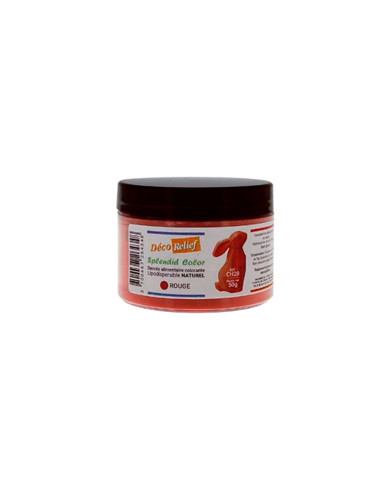 Colorant naturel liposoluble rouge Déco Relief en pot de 50gr