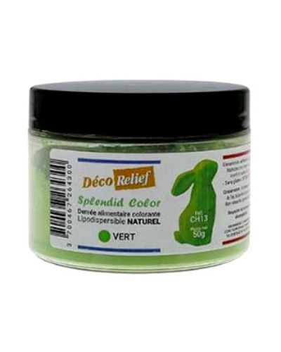 Colorant naturel liposoluble vert Déco Relief (50gr)