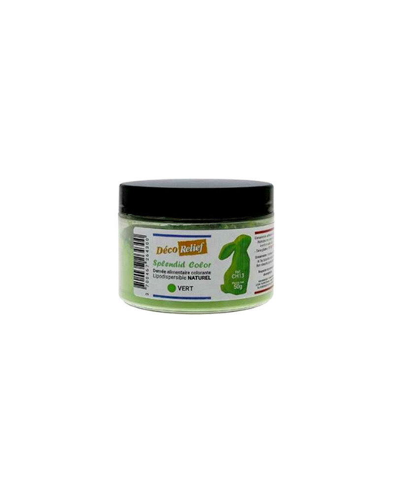 Colorant naturel liposoluble vert Déco Relief (50gr)