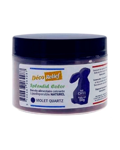 Colorant naturel liposoluble violet quartz Déco Relief en pot de 50gr