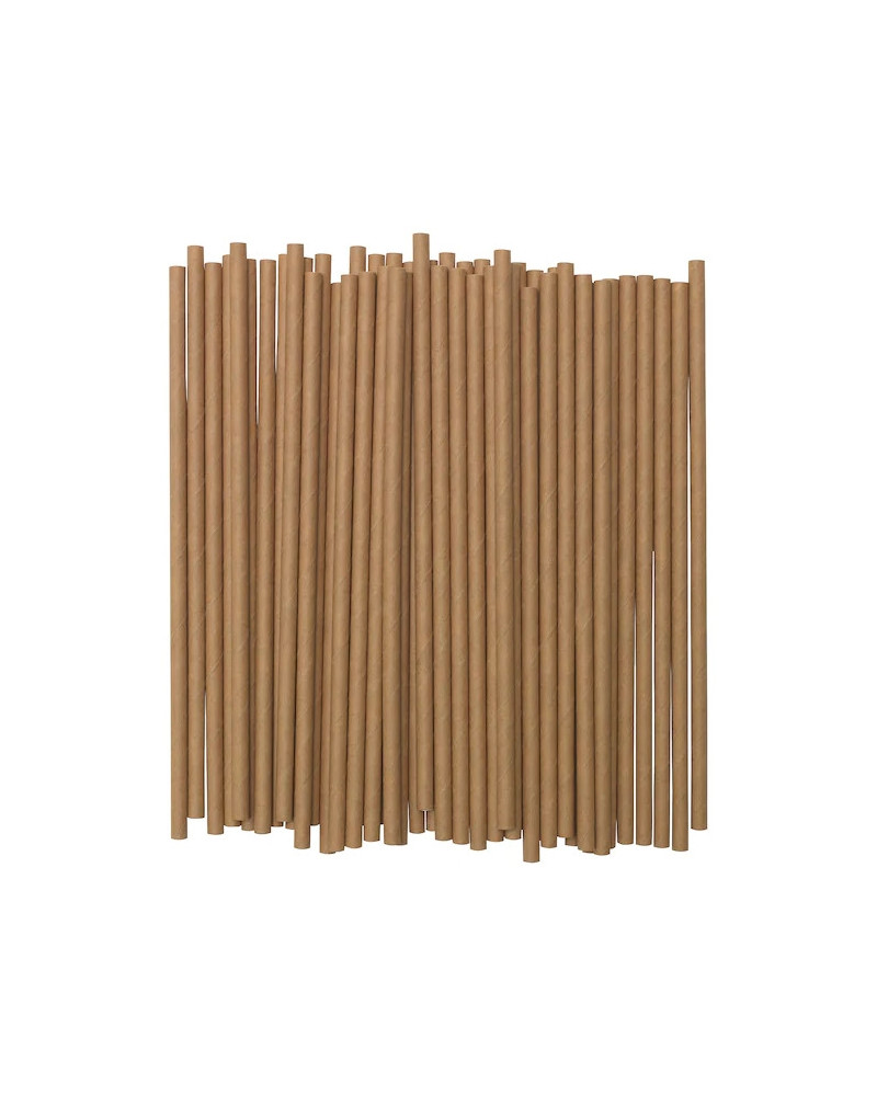 200 pailles en carton kraft