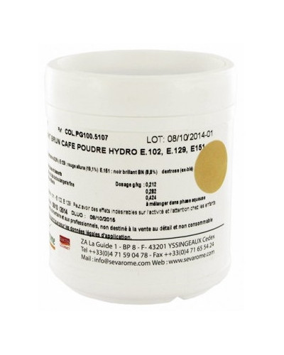 Colorant hydro brun café Sévarome (100gr)