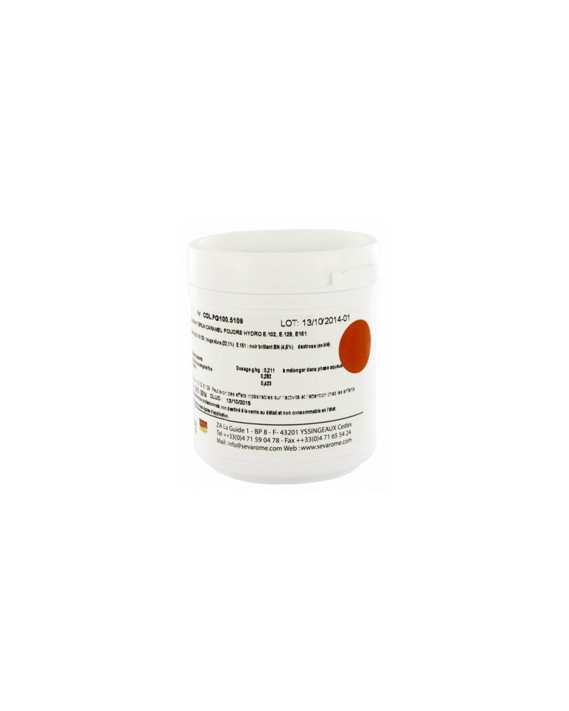 Colorant hydro brun caramel Sévarome (100gr)