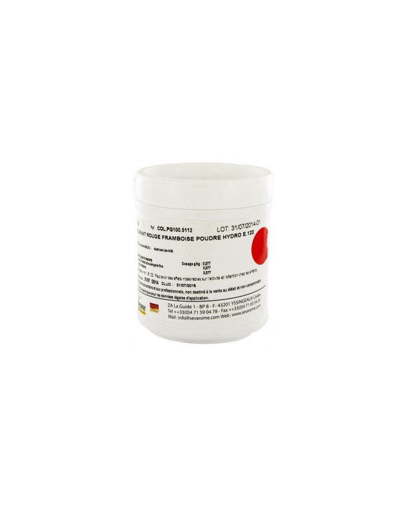 Colorant hydrosoluble rouge framboise Sévarome (100gr)