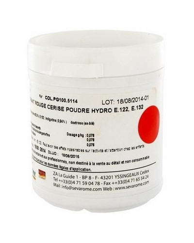 Colorant hydrosoluble rouge cerise Sévarome (100gr)