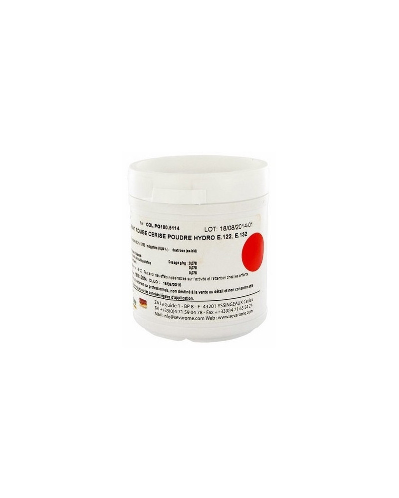 Colorant hydrosoluble rouge cerise Sévarome (100gr)